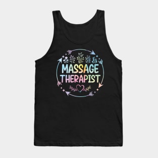 Massage Therapist cute floral watercolor Tank Top